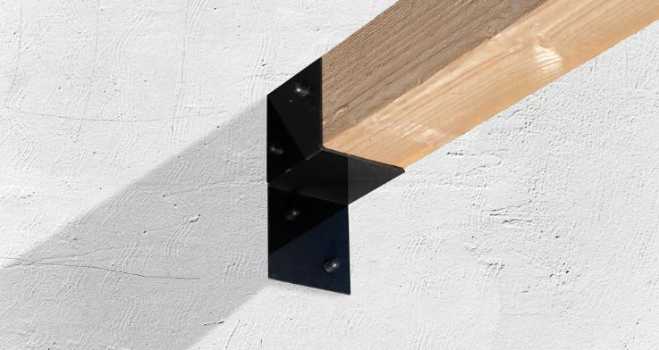 4 x pergola muurbevestiging zwart 15 x 15 cm met toebehoren, Enlèvement ou Envoi, Neuf, Autres types