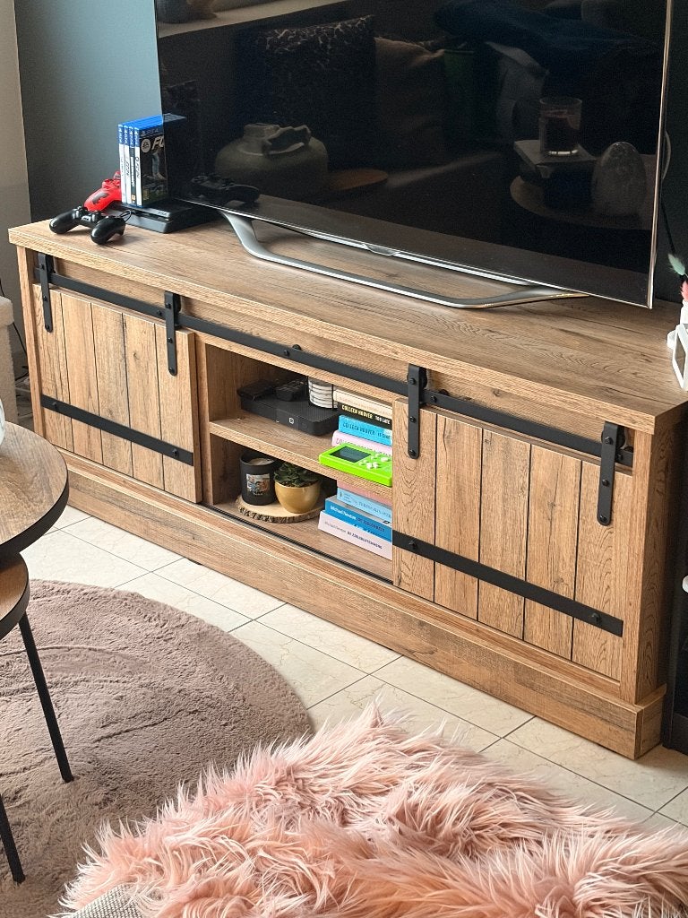 Tv kast, Huis en Inrichting, Ophalen, Zo goed als nieuw, Industrieel, Minder dan 100 cm