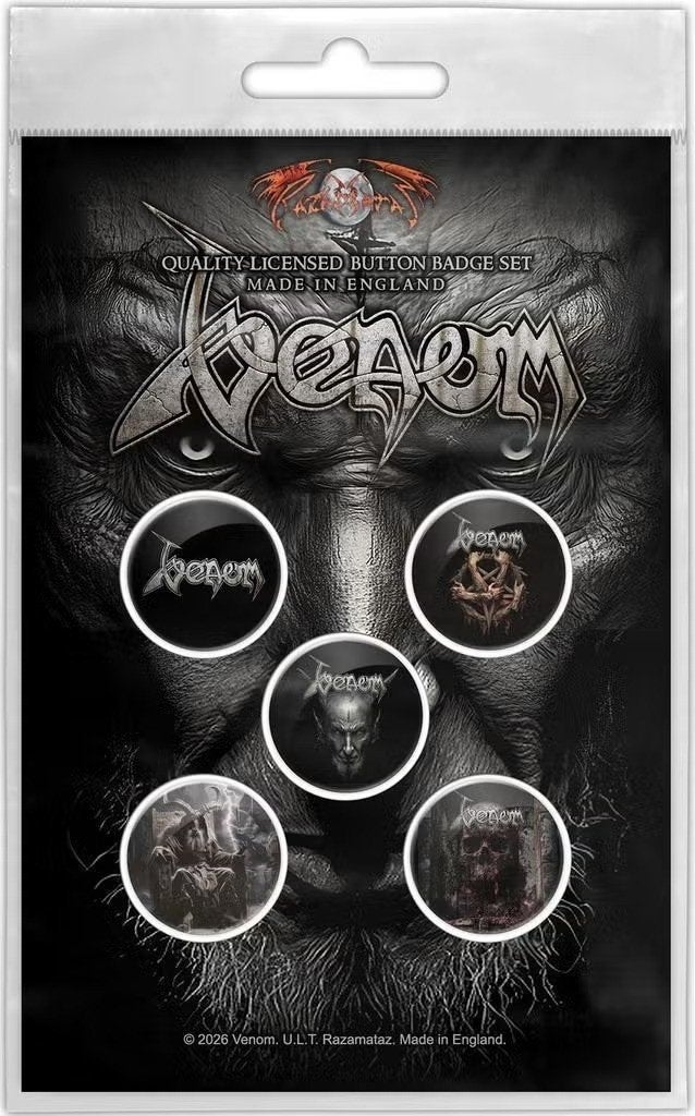 Venom - Into Oblivion - Button 5-pack officiële merchandise, Ophalen of Verzenden, Nieuw
