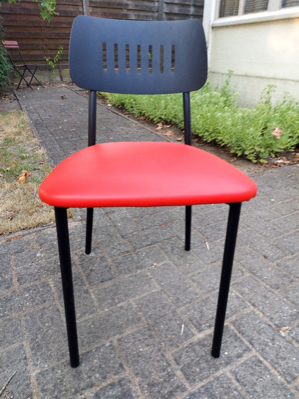 2 moderne stoelen, Enlèvement, Rouge, Métal, Modern