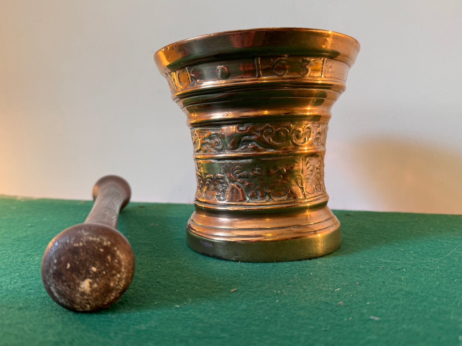 Antieke bronzen vijzel 1631 Hermen van Wyck, Antiek en Kunst, Ophalen of Verzenden