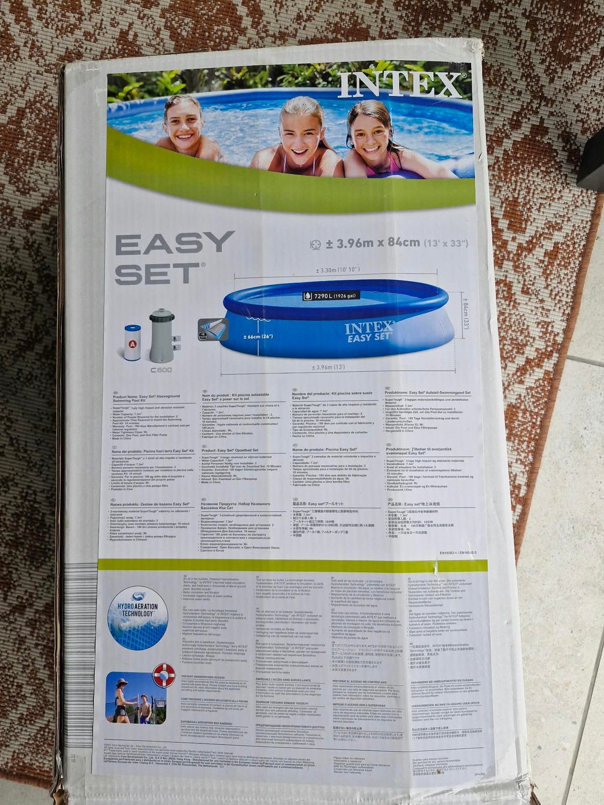 Zwembad met pomp en producten - Intex Easy set 3,96m x 84cm, Ophalen, Gebruikt, Rond, 300 cm of meer