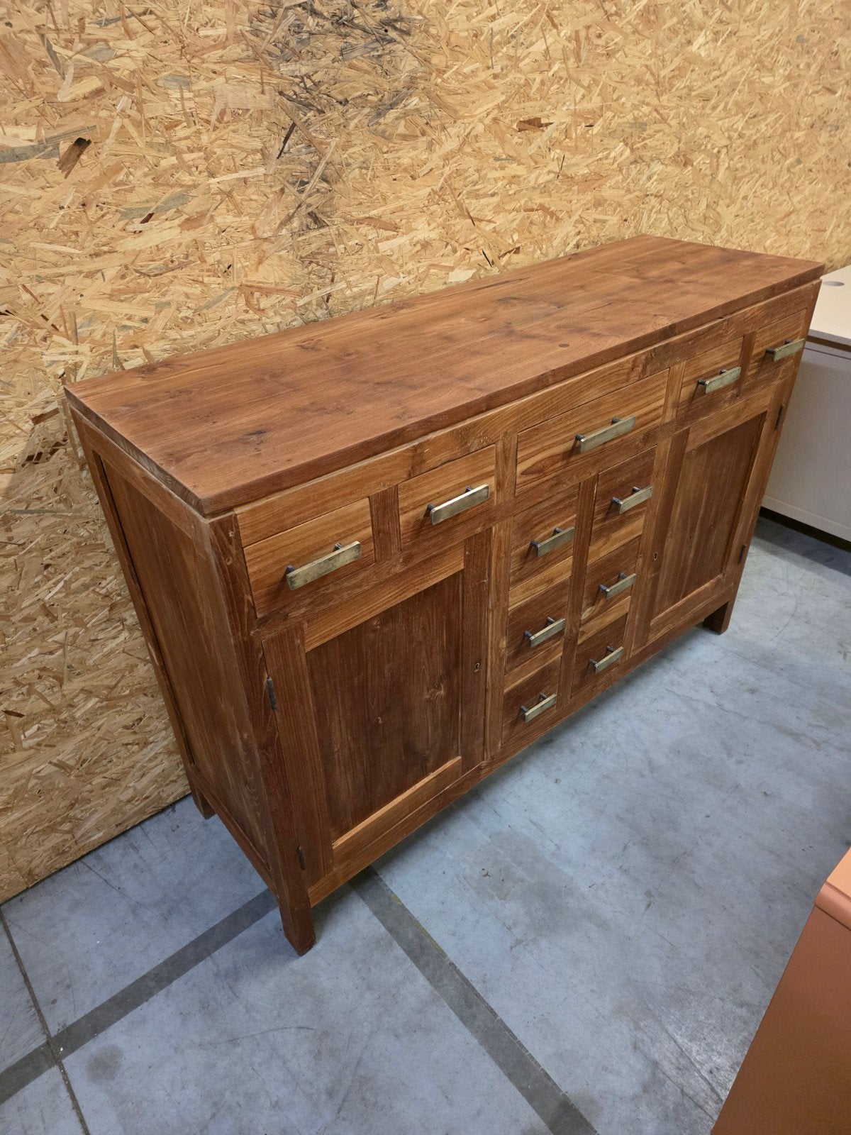 Teakhouten dressoir 150cm lengte/ 105cm hoog.vaste prijs, Ophalen