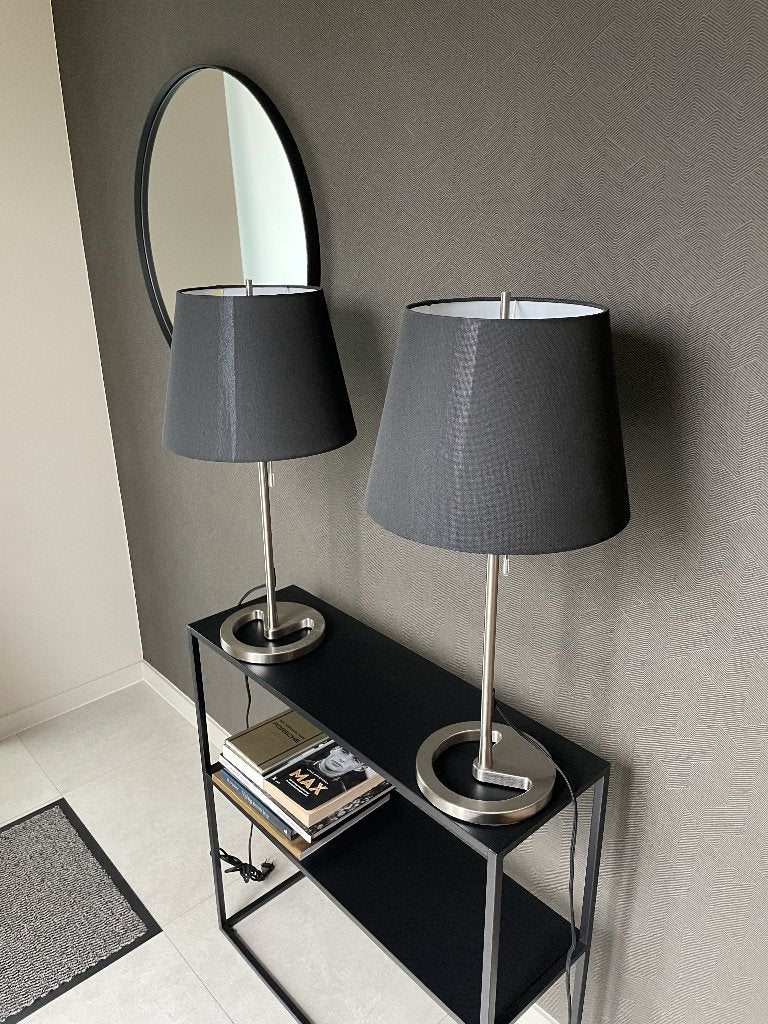Set tafellampen Nyfors Ikea, Huis en Inrichting, Lampen | Tafellampen, Ophalen, Met schakelaar, Zwart, IKEA