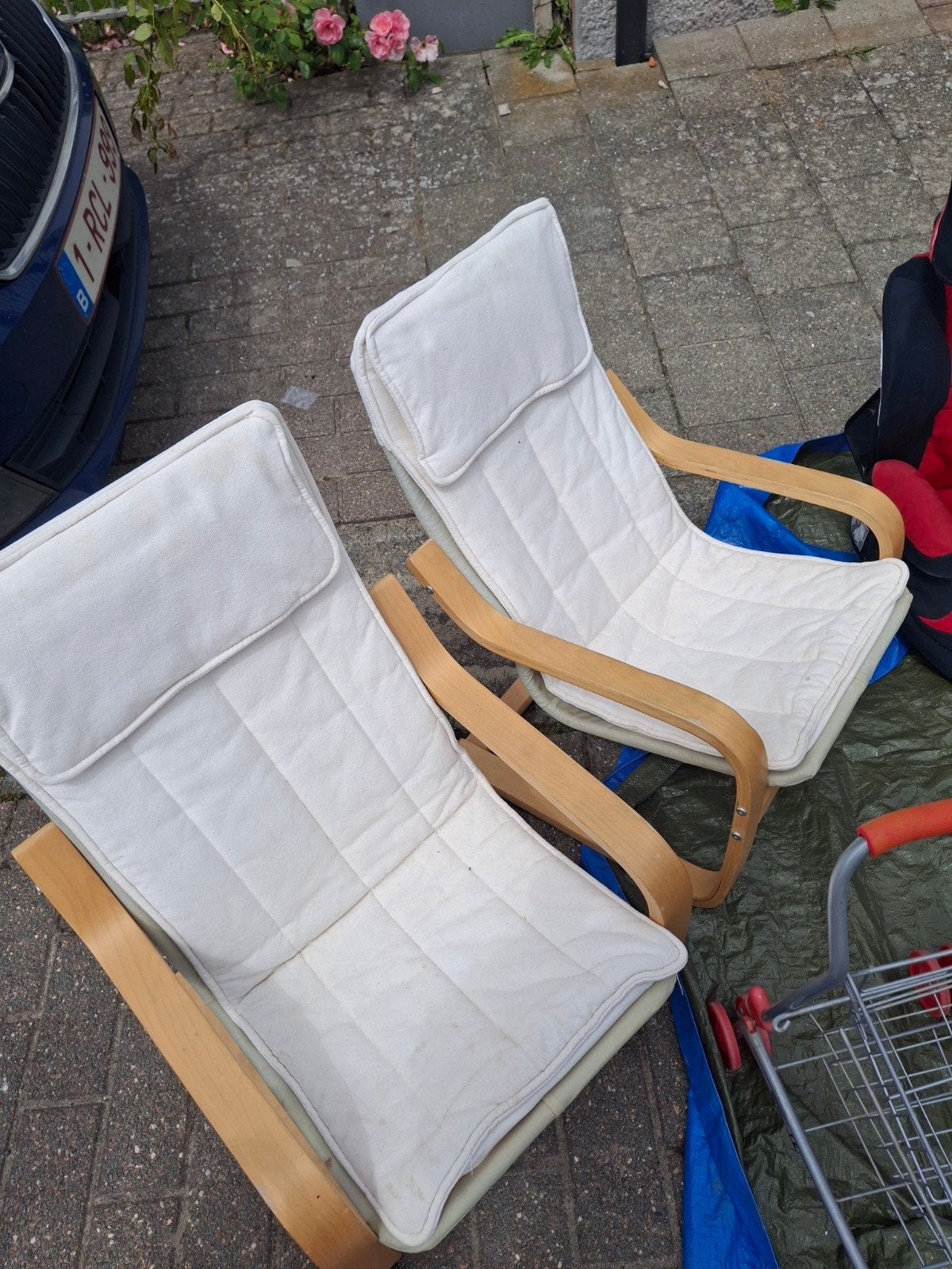 2 stoffen kinderzeteltjes, Ophalen