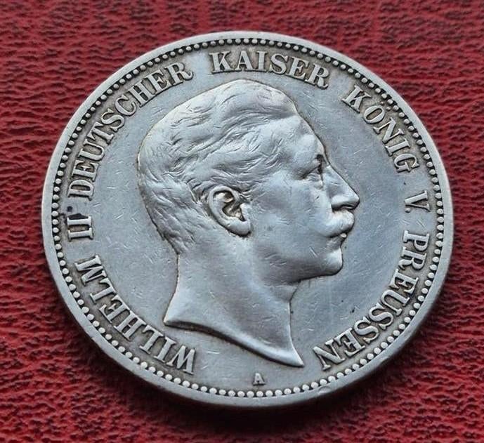 5 Deutsche Mark  1903. Wilhelm II, Ophalen of Verzenden, Duitsland, Losse munt, Zilver