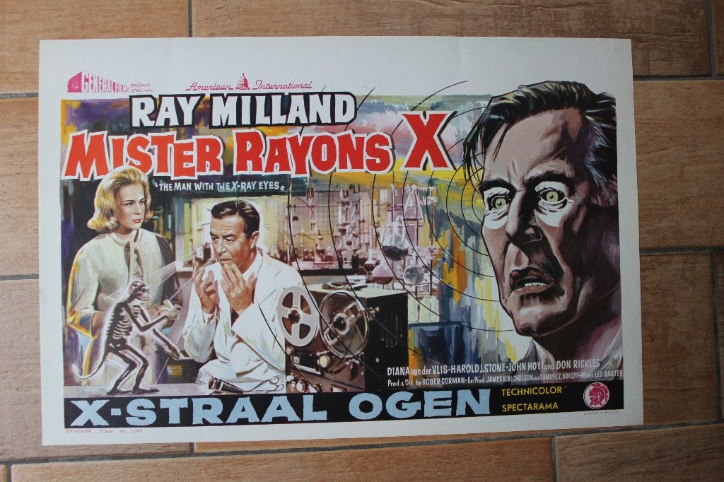 filmaffiche The Man With The X-Ray Eyes filmposter, Rechthoekig Liggend, Ophalen of Verzenden, Zo goed als nieuw, A1 t/m A3