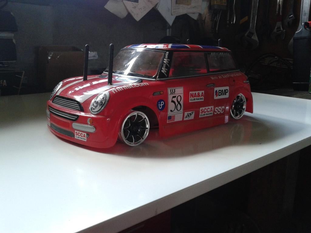 rc nitro 1:10 mini cooper collector, Ophalen, Gebruikt, Schaal 1:10, Auto onroad