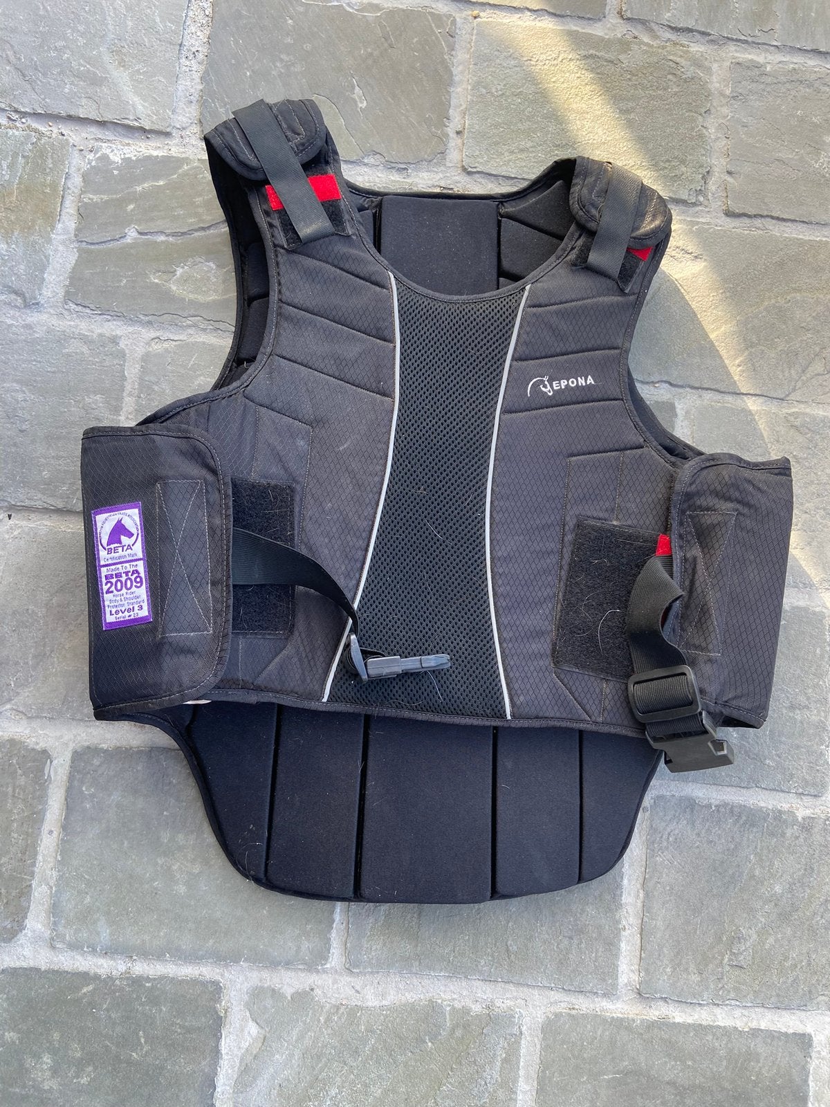 Gilet de protection cavalier, Noir, Comme neuf, Enlèvement, Réglable