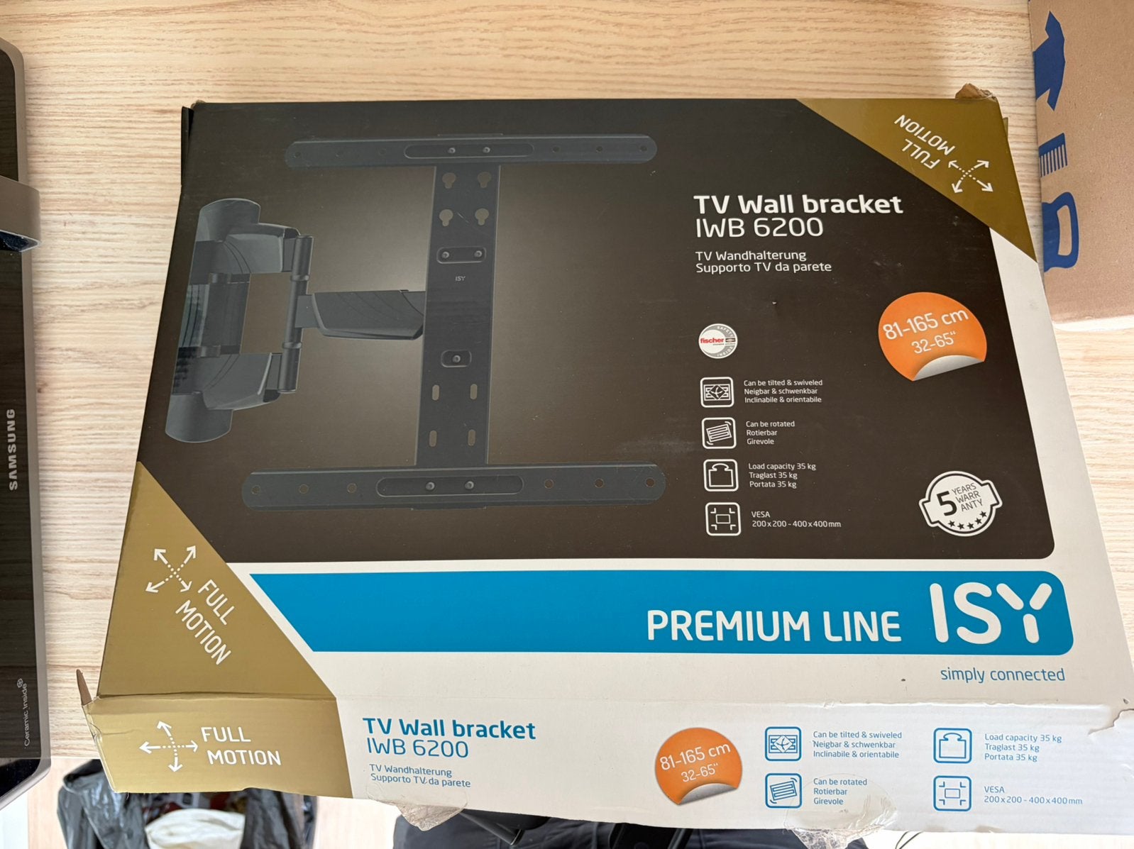 tv muurbeugel ISY model IWB 6200, Ophalen of Verzenden, Zo goed als nieuw