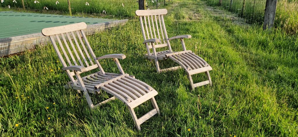 chaises de jardin👍Bois de luxe enTeak👍 état impécable👍, Jardin & Terrasse, Enlèvement ou Envoi, Utilisé, Bois de teck, Pliant