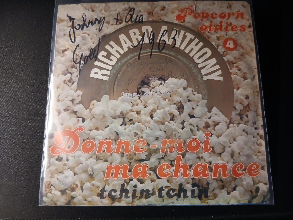 Richard Anthony‎ — Donne-Moi Ma Chance - Popcorn Oldies — 4, CD & DVD, Vinyles Singles, Comme neuf, Pop, Housse de protection extérieure