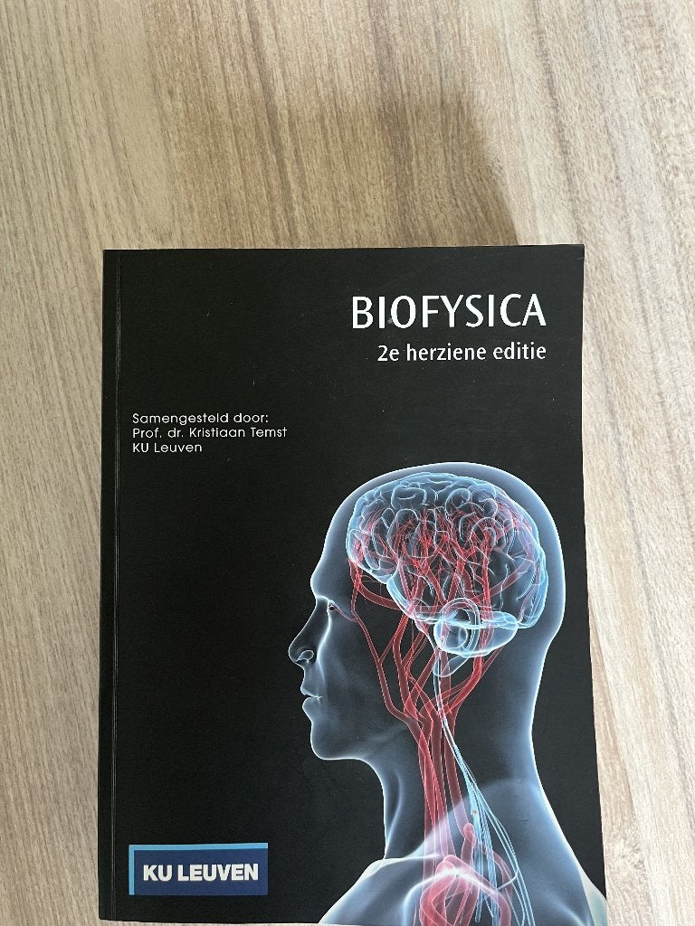 biofysica 1ste bachelor biomedische wetenschappen, Ophalen, Hoger Onderwijs, Zo goed als nieuw, Beta