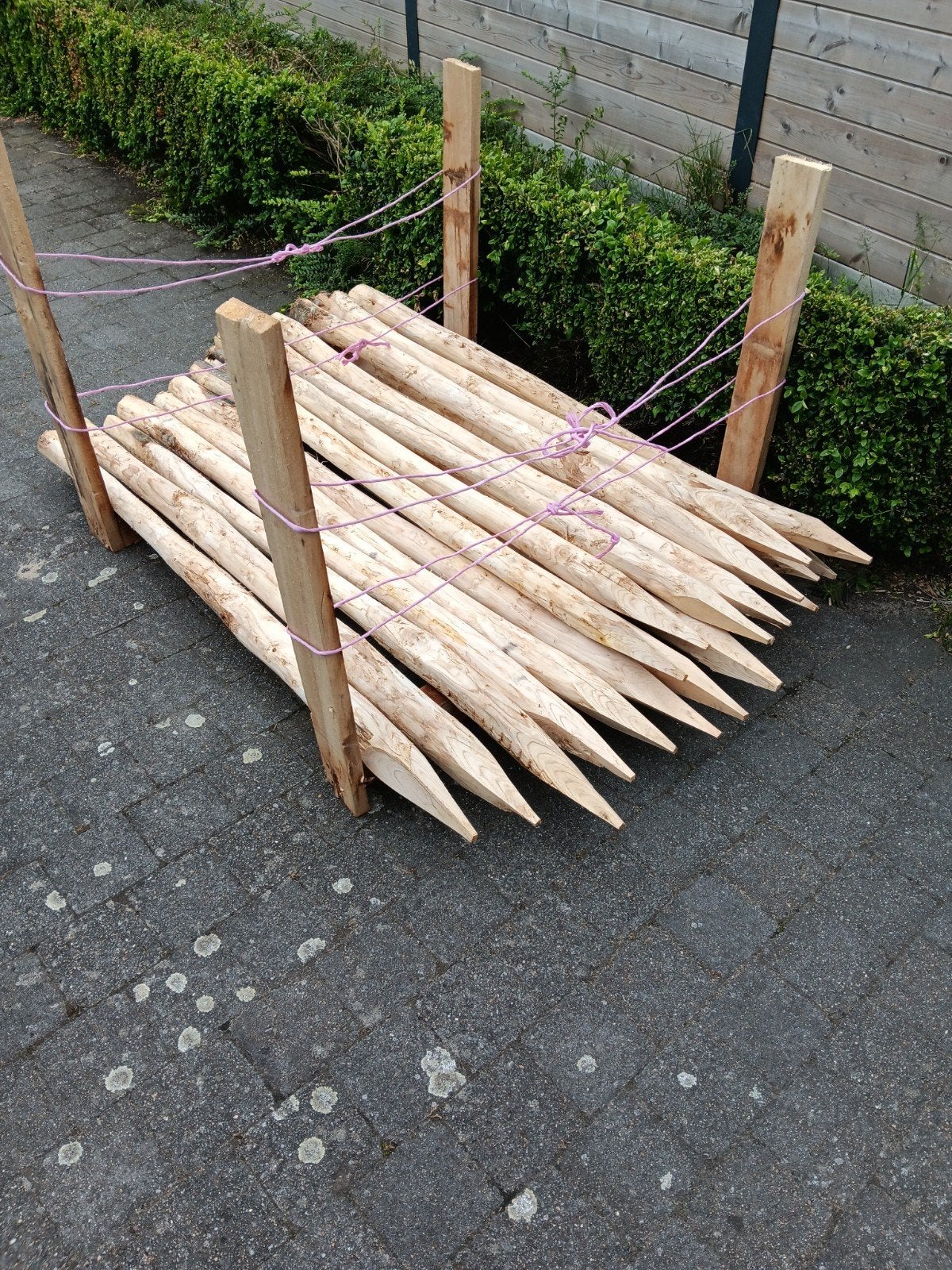 Kastanje / kastanjehouten palen, Tuin en Terras, Ophalen, Palen