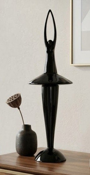 Grote zwarte ballerina. Hoogte 70cm., Antiek en Kunst, Ophalen