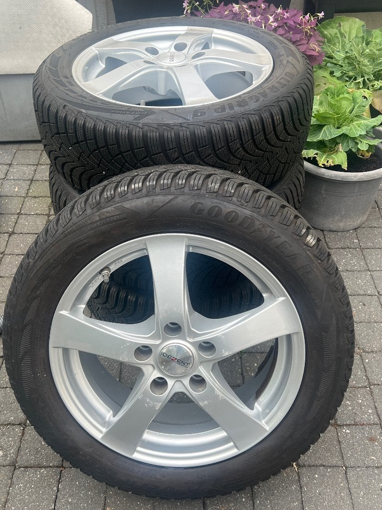 Winterbanden met aluminium velgen, Ophalen, Gebruikt, Velg(en), 16 inch