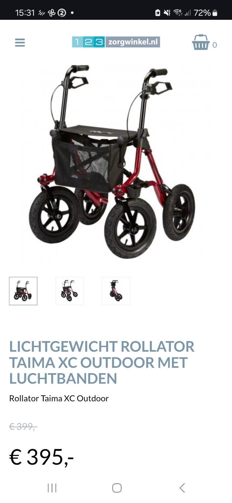 Déambulateur pliable Dietz Taima XC Outdoor avec pneus pneum, Divers, Enlèvement ou Envoi