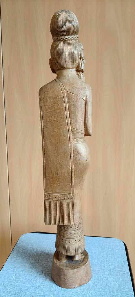 Houten beeld Sawadee lady, Ophalen, Beeld, Hout, Bruin