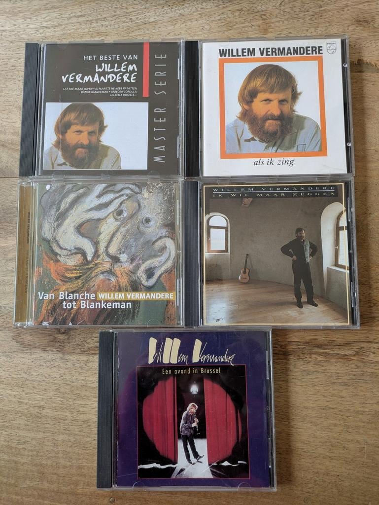 5 x cd Willem Vermandere, Cd's en Dvd's, Ophalen of Verzenden