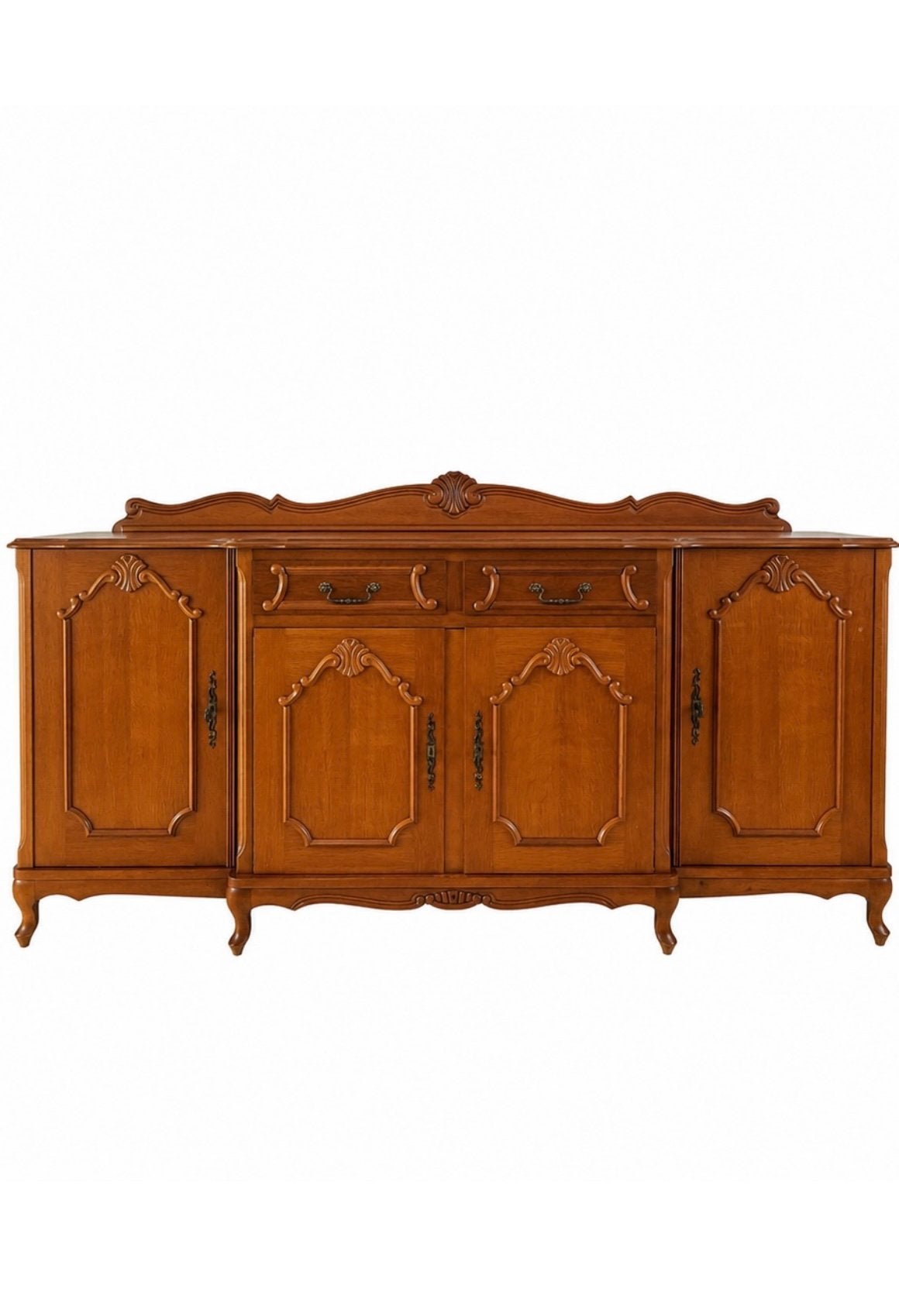 Klassieke houten kastenset – dressoir + vitrinekast, Huis en Inrichting, Kasten | Dressoirs, Ophalen, Gebruikt
