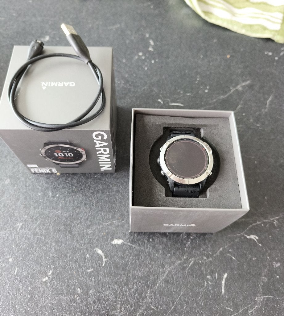 Garmin Fenix 6 Solar, Handtassen en Accessoires, Sporthorloges, Gebruikt, Zwart, Garmin, Ophalen of Verzenden