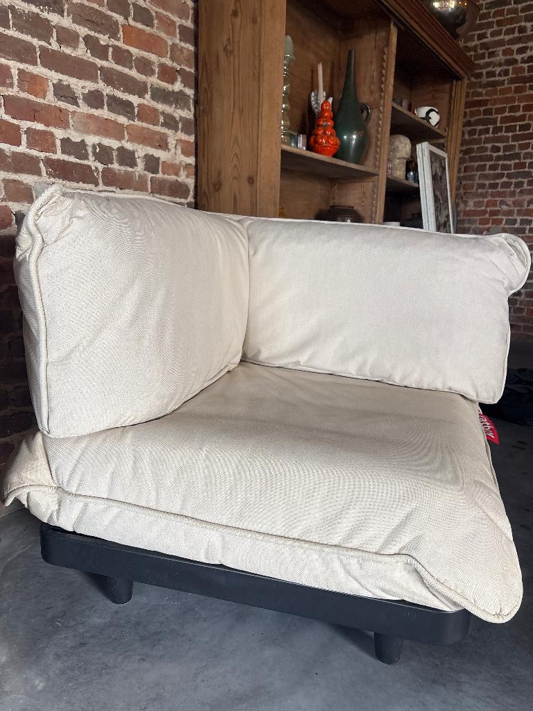 Fatboy hoekzetel en hoes, Ophalen, Gebruikt, Beige, Zitzakstoel