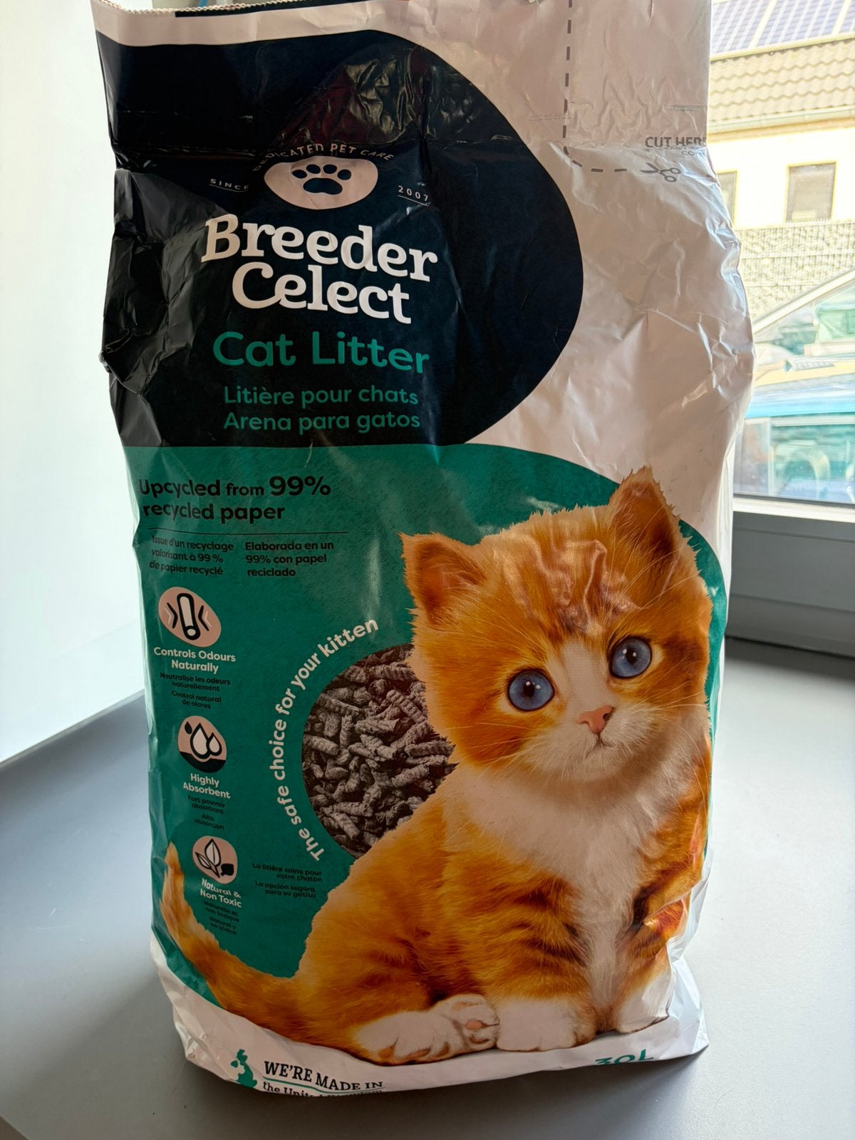Kattenbakvulling papier pellets, Ophalen, Nieuw