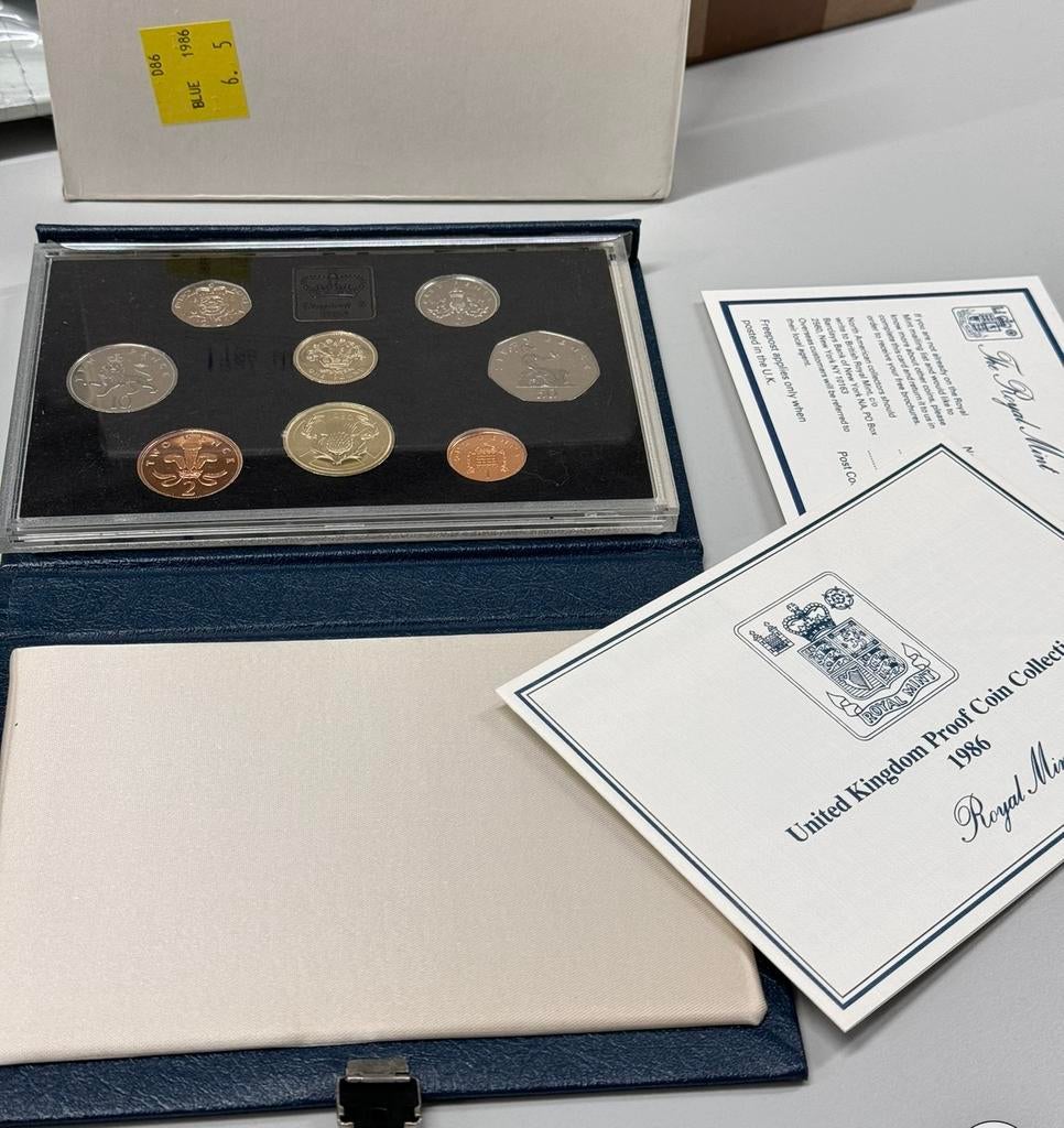 pièces d'épreuves de la Royal Mint 1986, Royaume-Uni lot, Enlèvement ou Envoi, Autres pays, Série