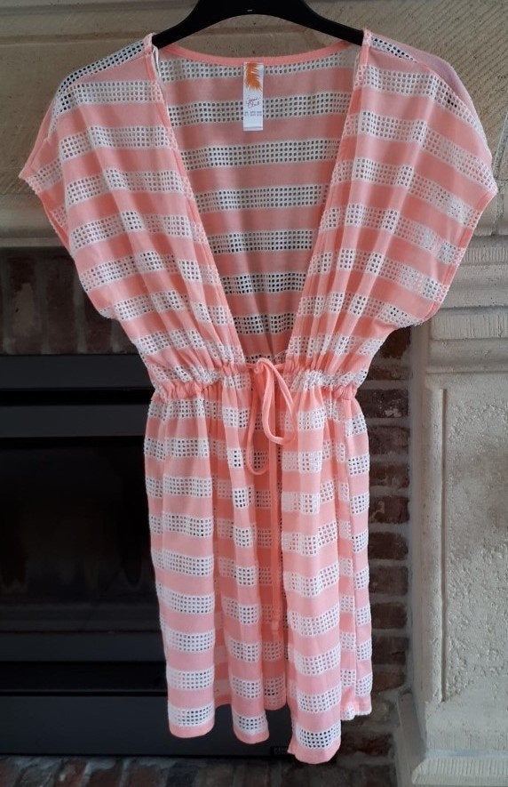 Robe/chemisier de plage Ocean Club-rayé rose/blanc- 36/38, Rose, Autres types, Ocean Club, Comme neuf