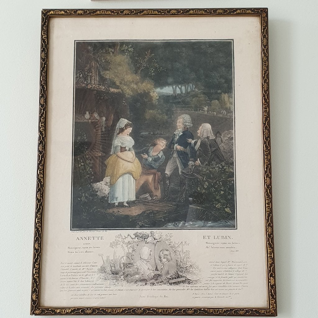Mooie oude gravure, Antiek en Kunst, Kunst | Etsen en Gravures, Gravure, Ingelijst, Ophalen of Verzenden
