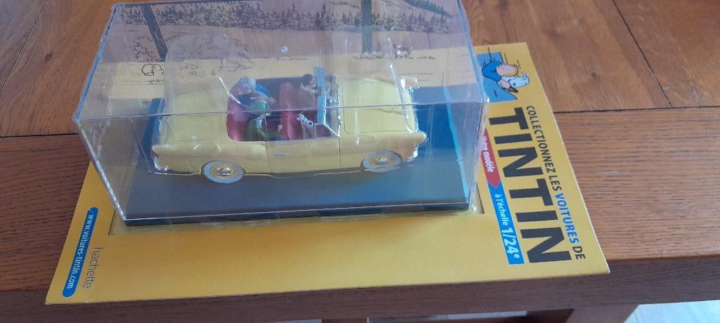 VOITURE TINTIN HACHETTE 1/24 EME LE CABRIOLET BORDURE, Collections, Statues & Figurines, Comme neuf, Enlèvement ou Envoi