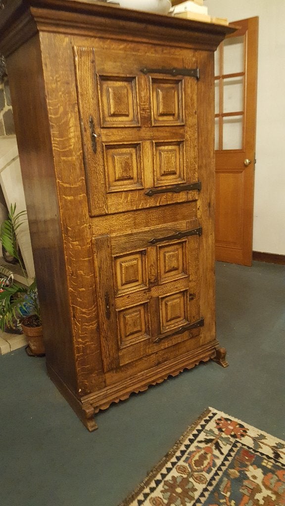 Ancien meuble  en chêne, 25 à 50 cm, Comme neuf, Chêne, 150 à 200 cm