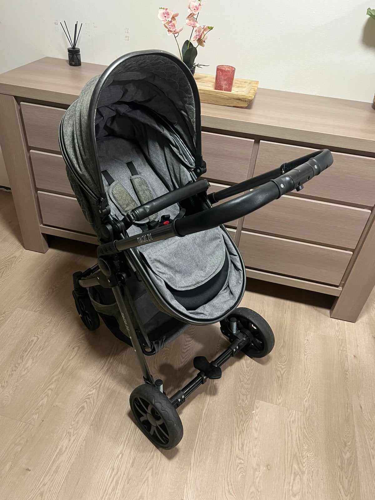 3 in 1 Luxe Kinderwagen, Ophalen, Zo goed als nieuw, Verstelbare rugleuning