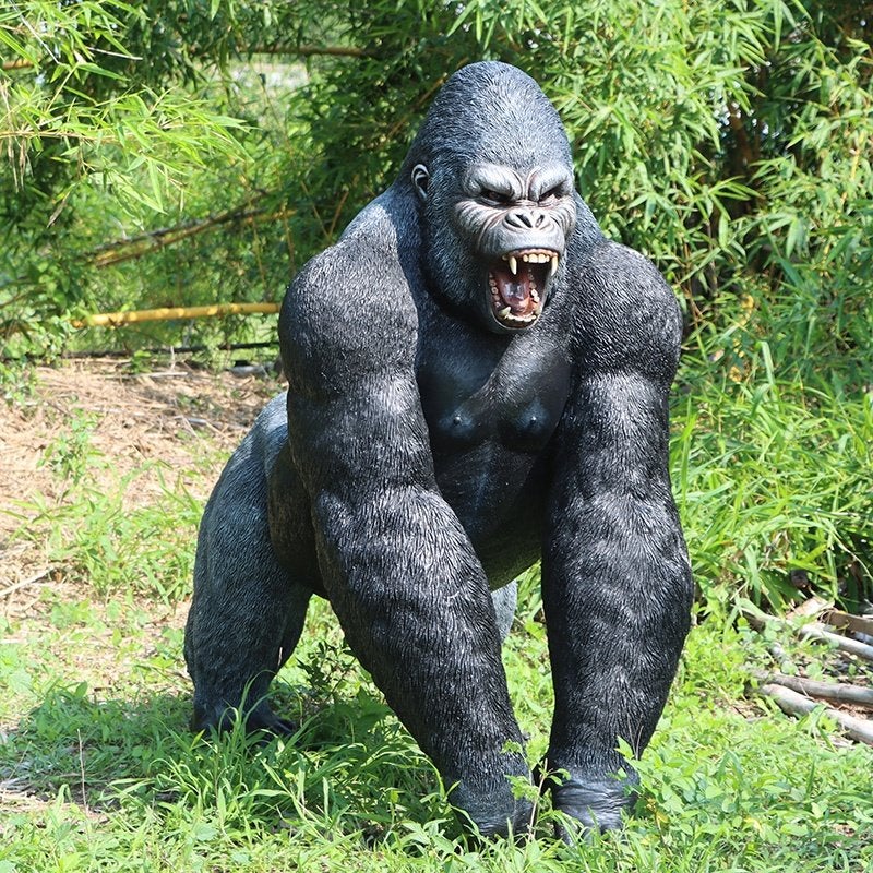 Zilverrug gorilla beeld – Hoogte 157 cm, Ophalen, Nieuw