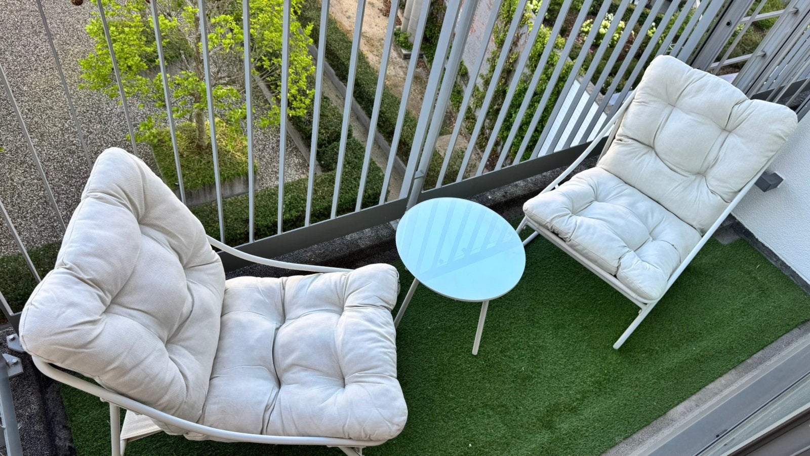 Set de jardin avec table d'appoint, Enlèvement, Comme neuf, Salons de jardin
