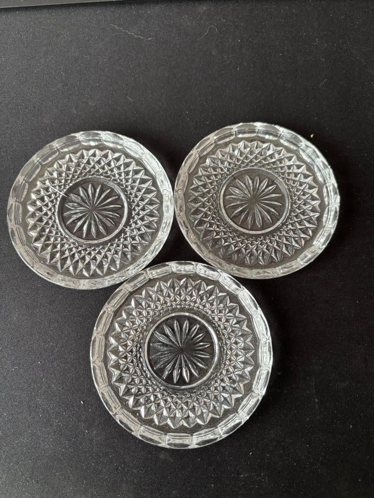 3 kristallen schaaltjes – mooie staat, Ophalen of Verzenden