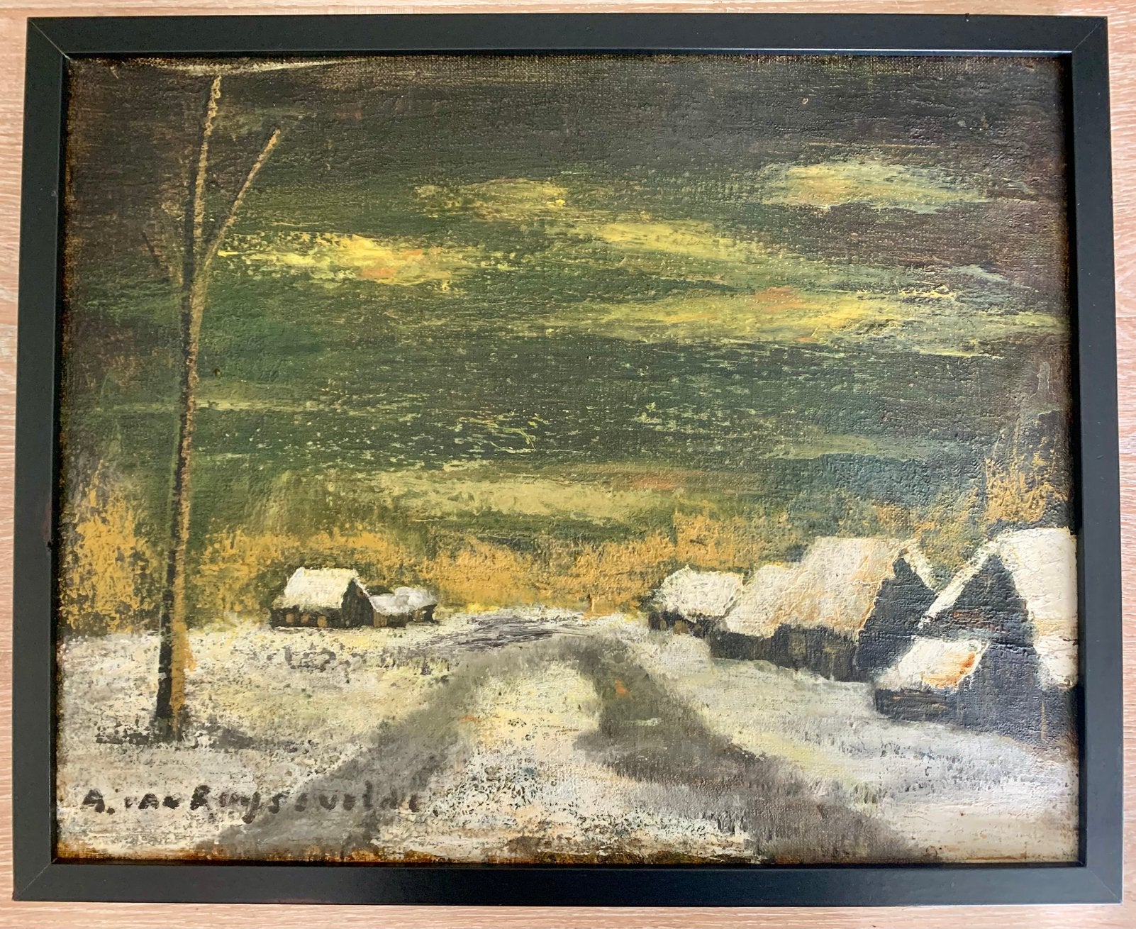 Paysage de neige hivernal VAN RUYSEVELDE, Antiquités & Art, Enlèvement ou Envoi