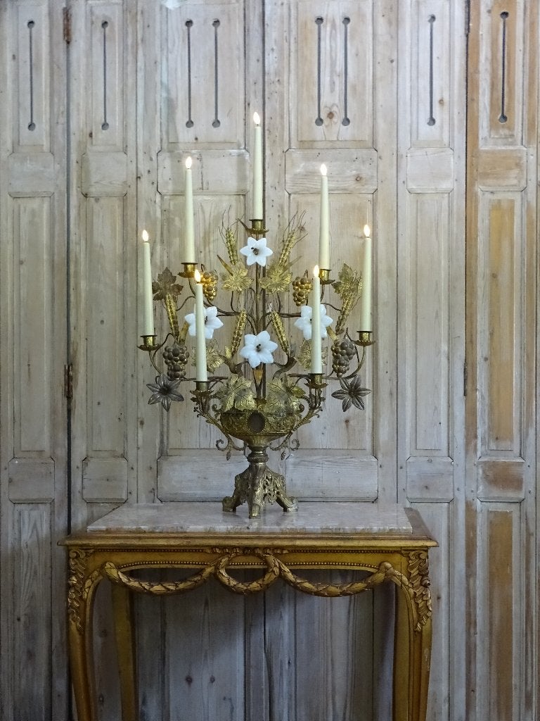 Franse kandelaar in waaiervorm, Ophalen of Verzenden