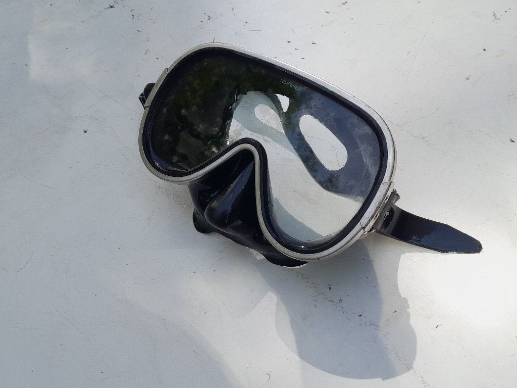 Vintage Scubapro Fish Eye Duikmasker – Jaren '70/'80, Watersport en Boten, Duiken, Ophalen of Verzenden, Gebruikt, Duikbril of Snorkel