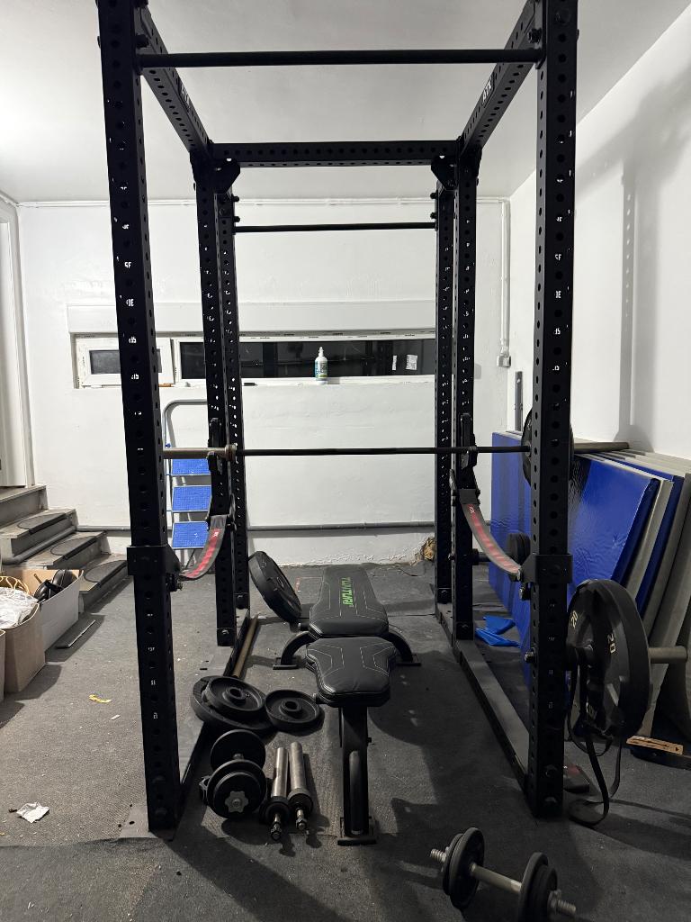Atx prx power rack 840 met extension / olympische /gewichten, Sport en Fitness, Ophalen, Gebruikt, Benen, Halterstangen