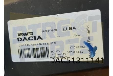 Dacia Sandero/Jogger Koplamp Links (halogeen/LED DRL) Origin, -, -, -, Envoi