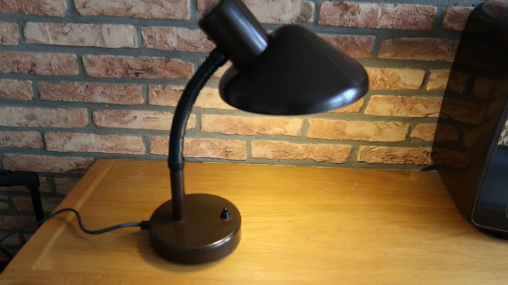 Vintage bureaulamp bruin, Antiek en Kunst, Ophalen of Verzenden
