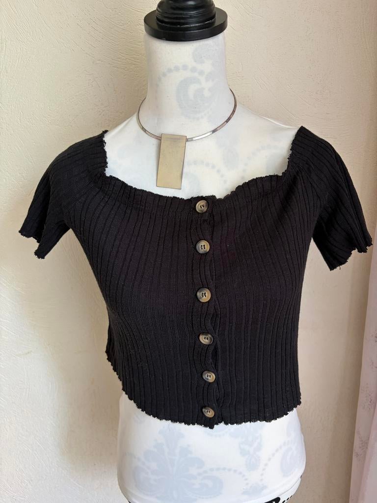 Petit gilet boutonné manches courtes – Bershka – Taille M, Enlèvement ou Envoi, Comme neuf, Manches courtes
