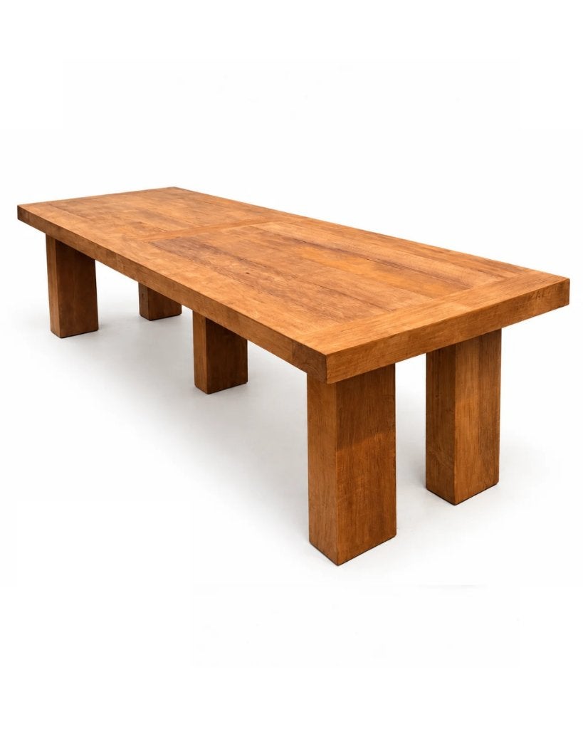 Massieve teakhouten tafel – 300 x 100 cm, Huis en Inrichting, Ophalen, 100 tot 150 cm, Teakhout, 200 cm of meer