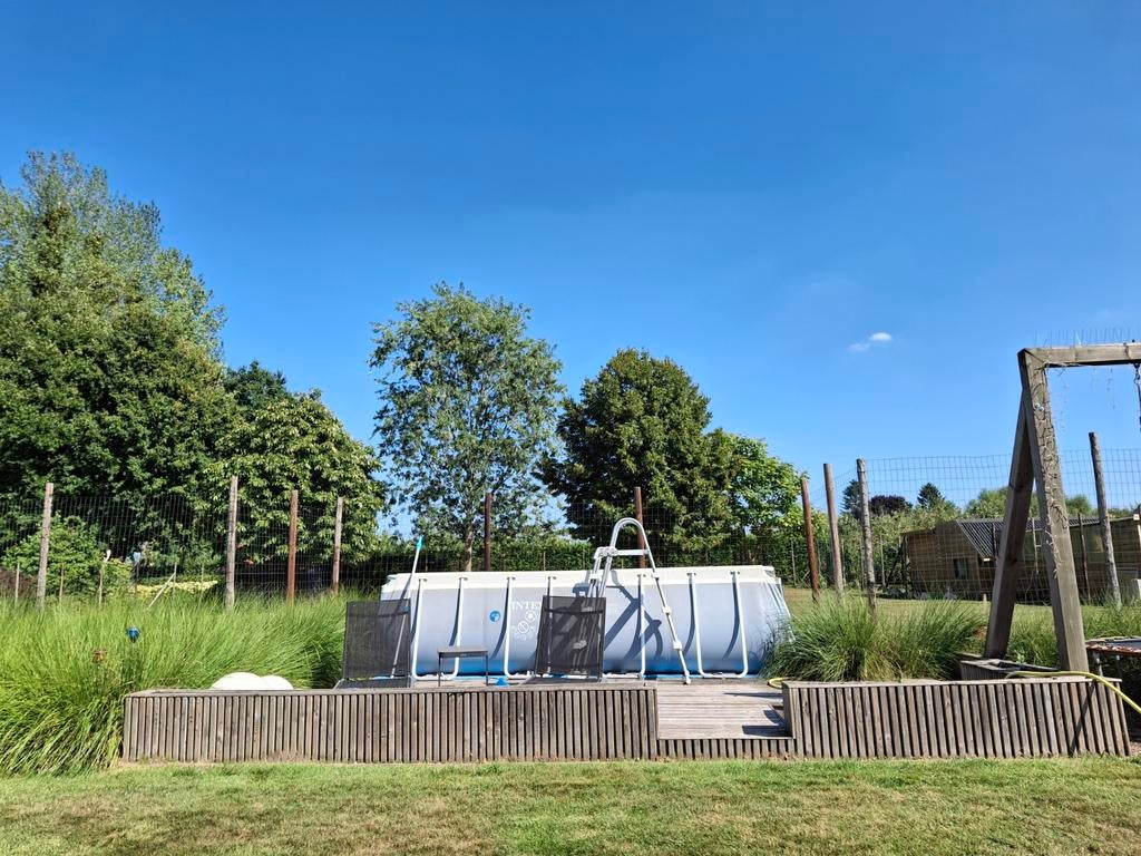 Opbouw zwembad Intex 4m x 2m + filterpomp + ondermatten, Ophalen
