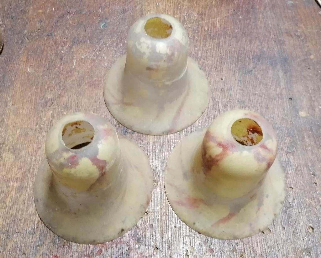 Antieke lamp kroonluchter tulp, Huis en Inrichting, Lampen | Kroonluchters, Gebruikt, Glas, Verzenden