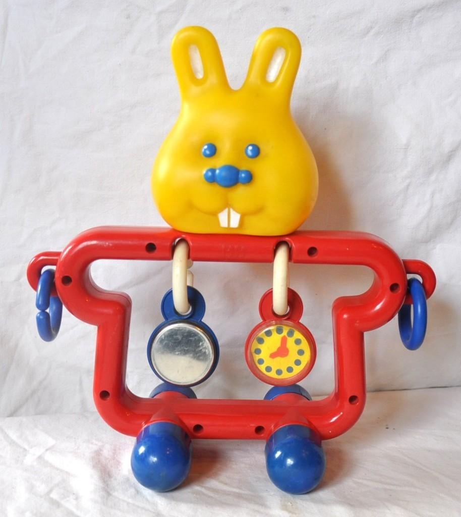 jouet d'eveil vintage lapin marque BB, Enlèvement ou Envoi, Utilisé