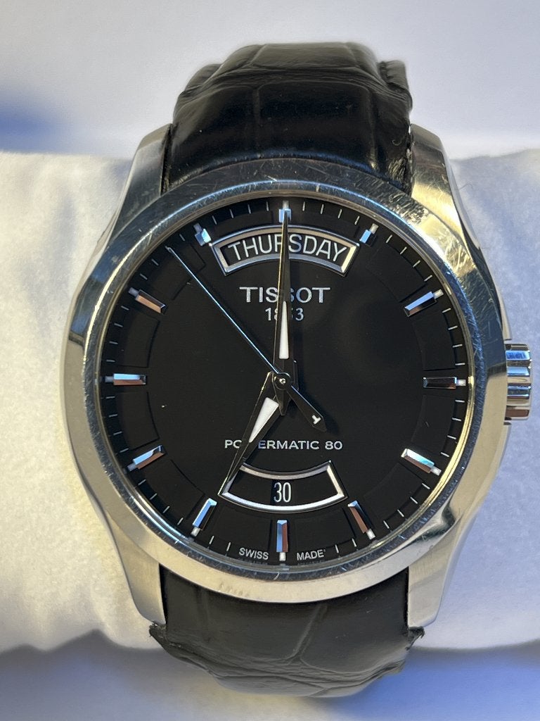 Tissot Couturier Powermatic 80 T035.407.16.051.02, Montre-bracelet, Autres marques, Cuir, Acier
