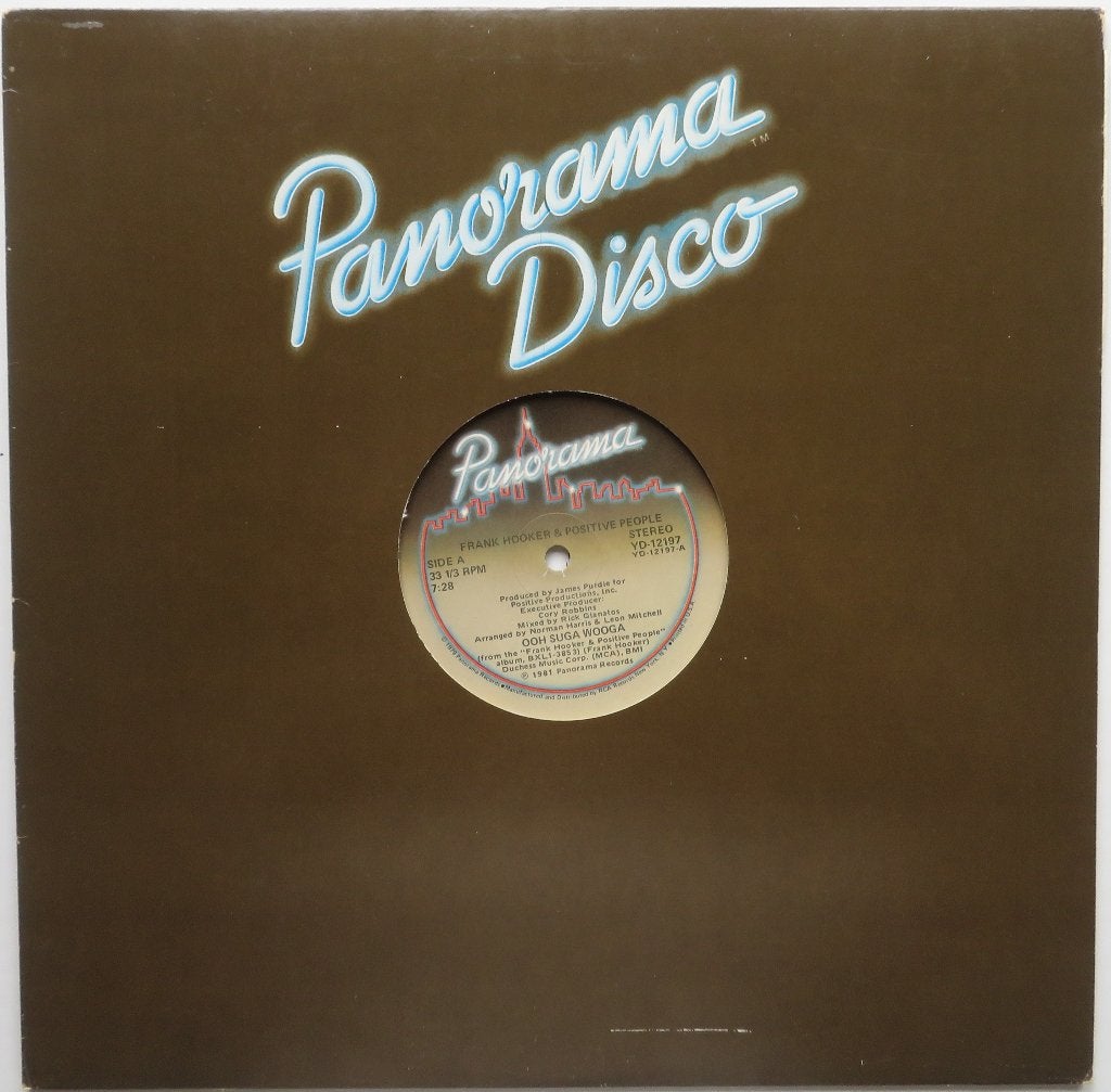 Frank Hooker & Positive people - Ooh sugo wooga. Maxi, Zo goed als nieuw, Disco, EP, Beschermende buitenhoes