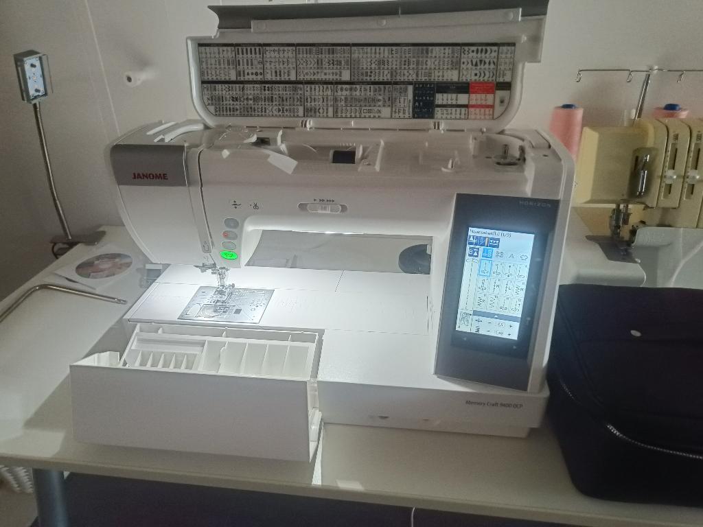 Janome 9400 naaimachine quilten rulerwork, Enlèvement, Comme neuf, Machine à coudre, Janome